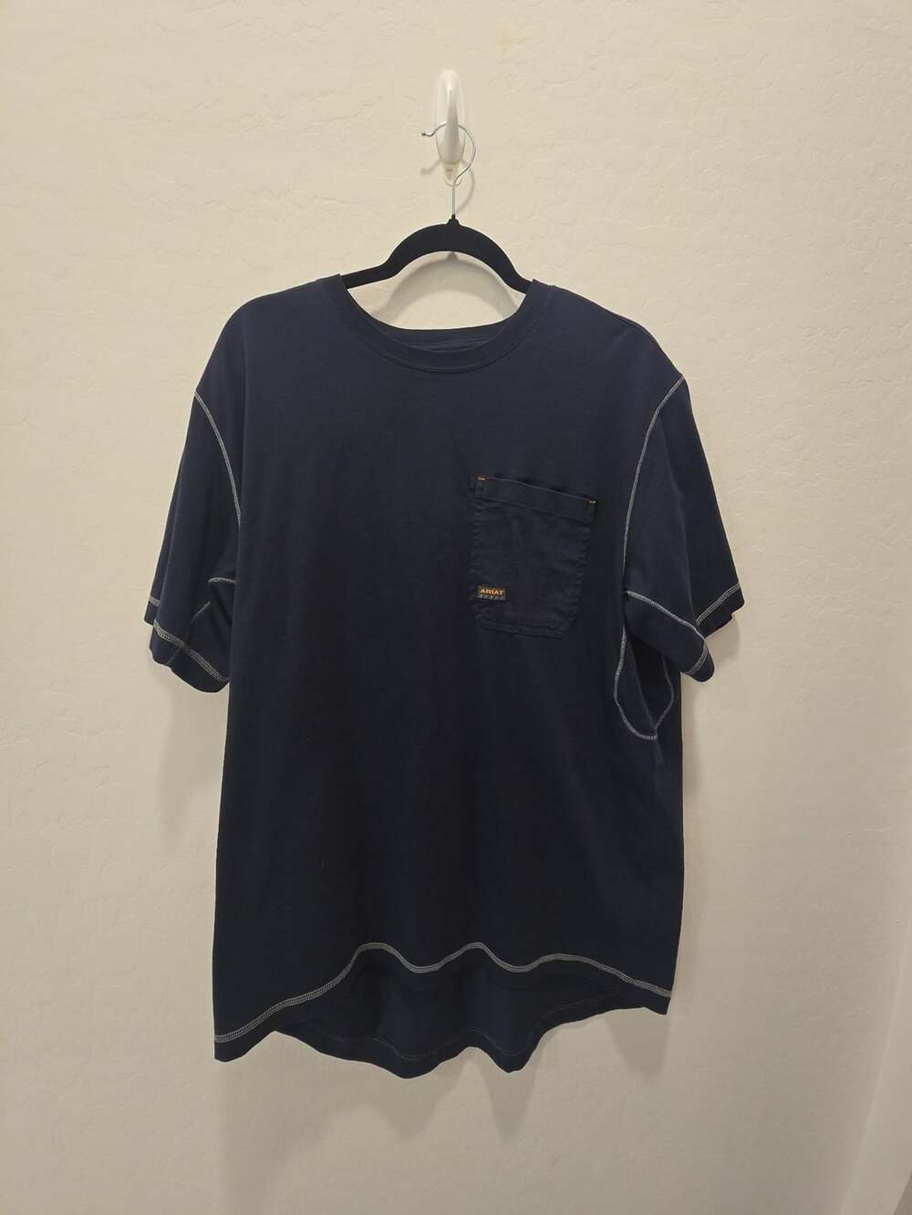 Ariat Rebar Pocket T-Shirt Size XL Navy Blue